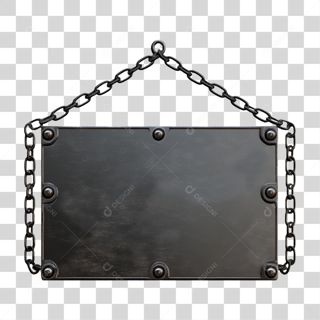 Placa de Metal com Led PNG Transparente