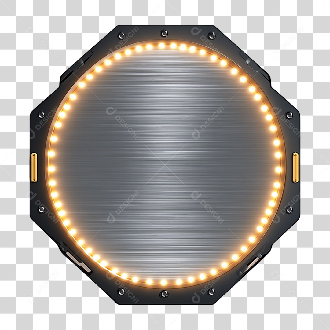 Placa de Metal com Led PNG Transparente