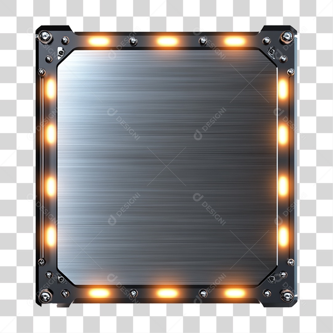 Placa de Metal com Led PNG Transparente