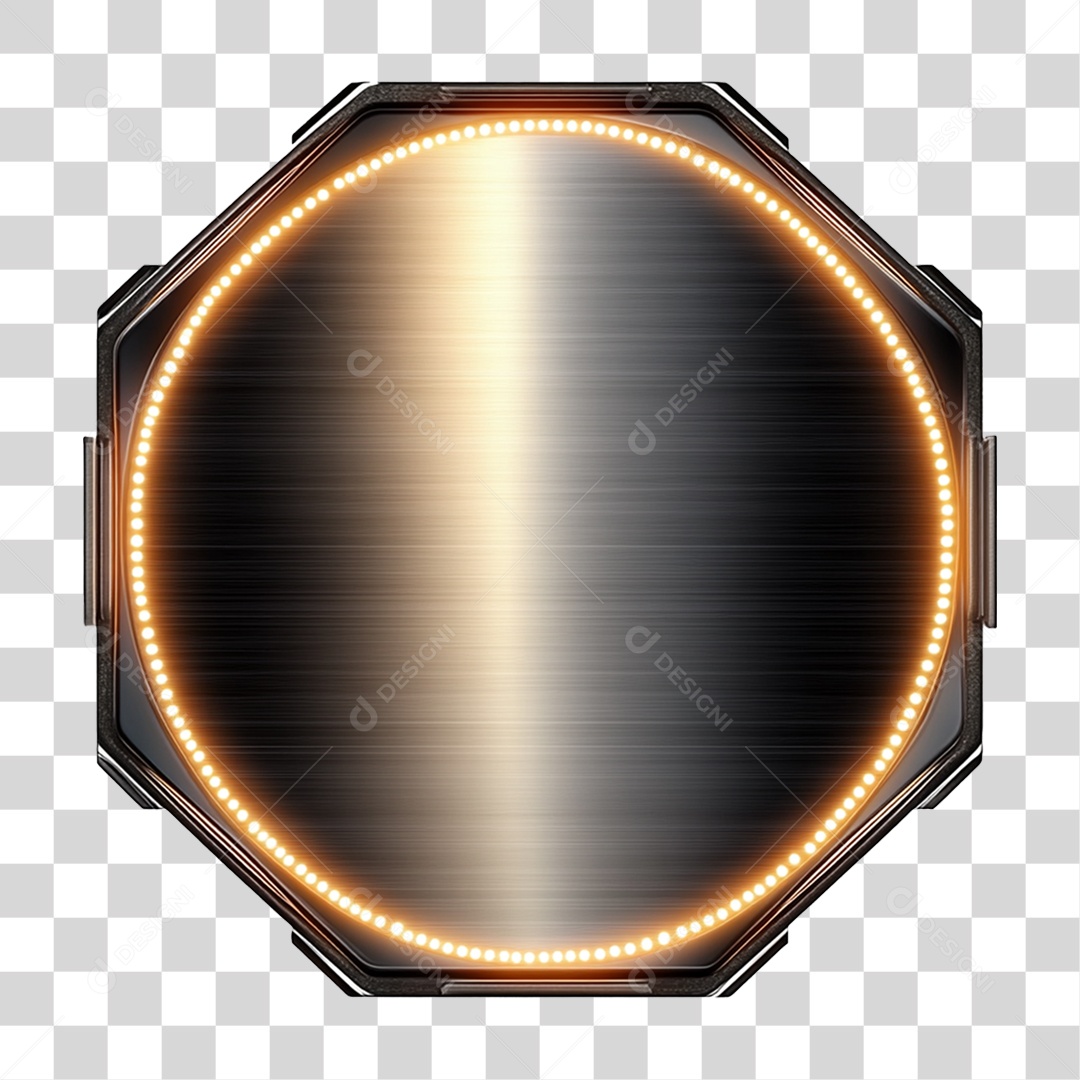 Placa de Metal com Led PNG Transparente