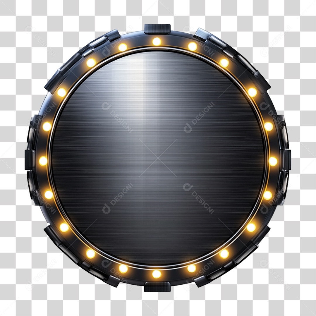 Placa de Metal com Led PNG Transparente