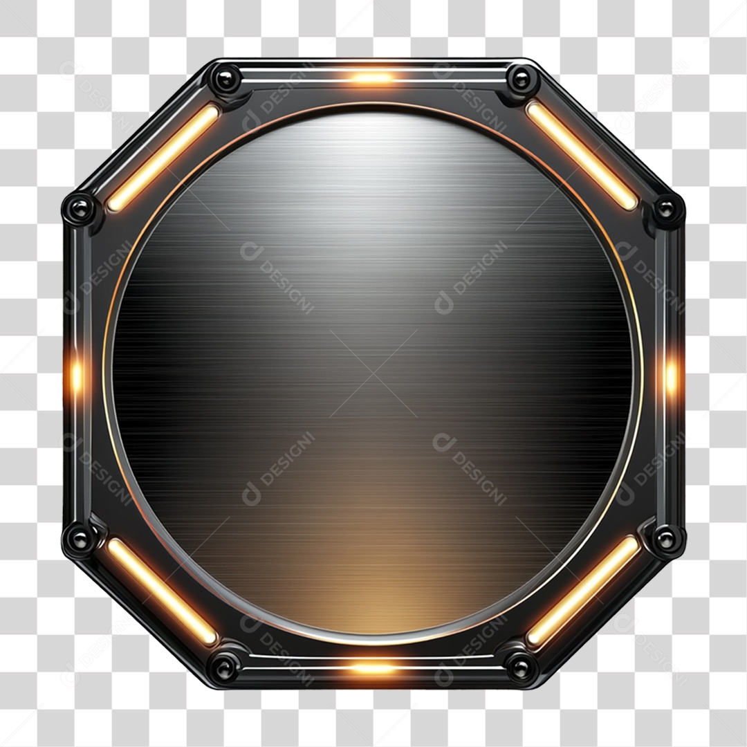 Placa de Metal com Led PNG Transparente