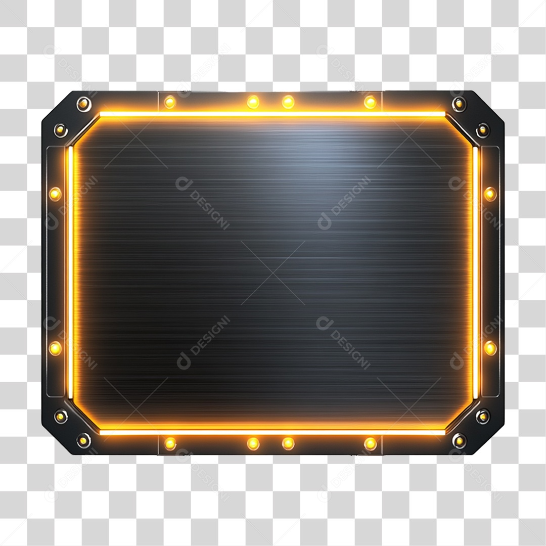 Placa de Metal com Led PNG Transparente