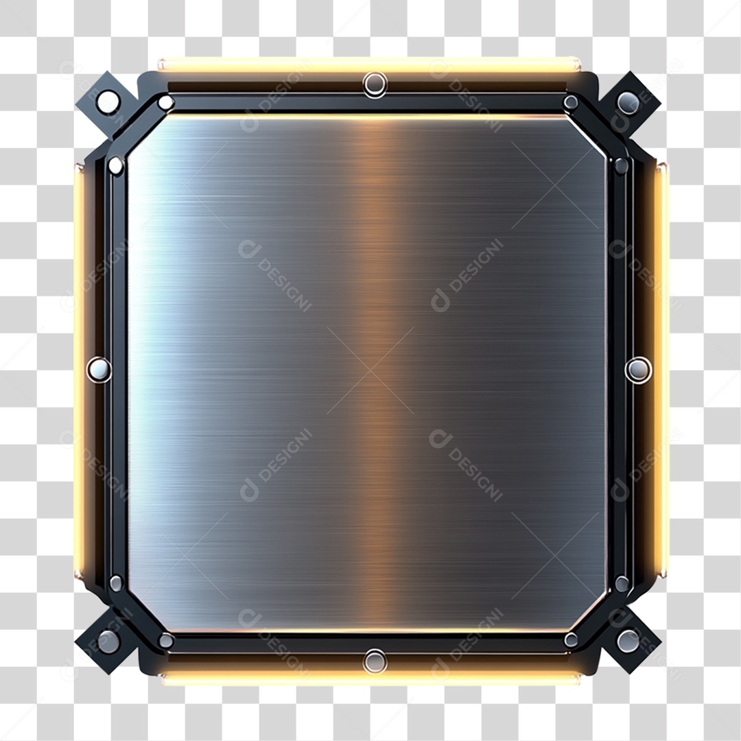 Placa de Metal com Led PNG Transparente