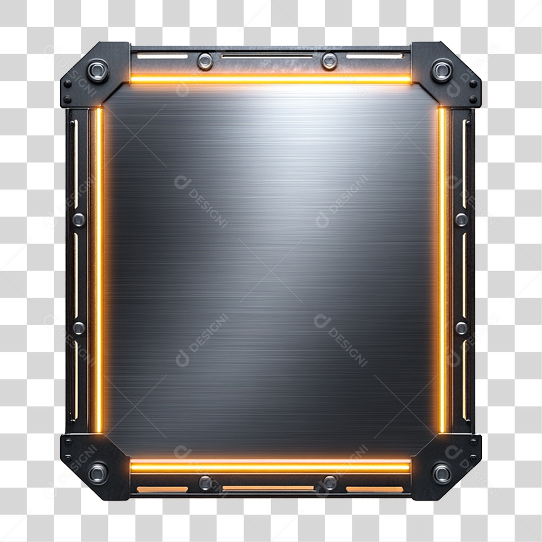 Placa de Metal com Led PNG Transparente