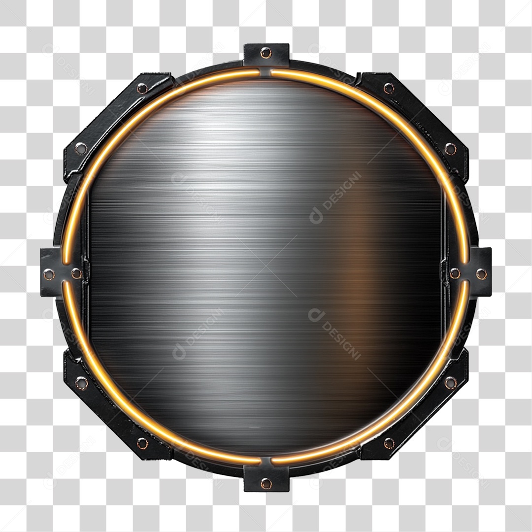 Placa de Metal com Led PNG Transparente