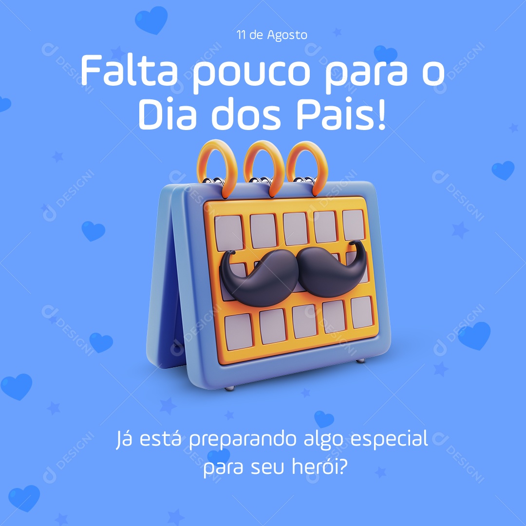 Dia Dos Pais 11 de Agosto Social Media PSD Editável