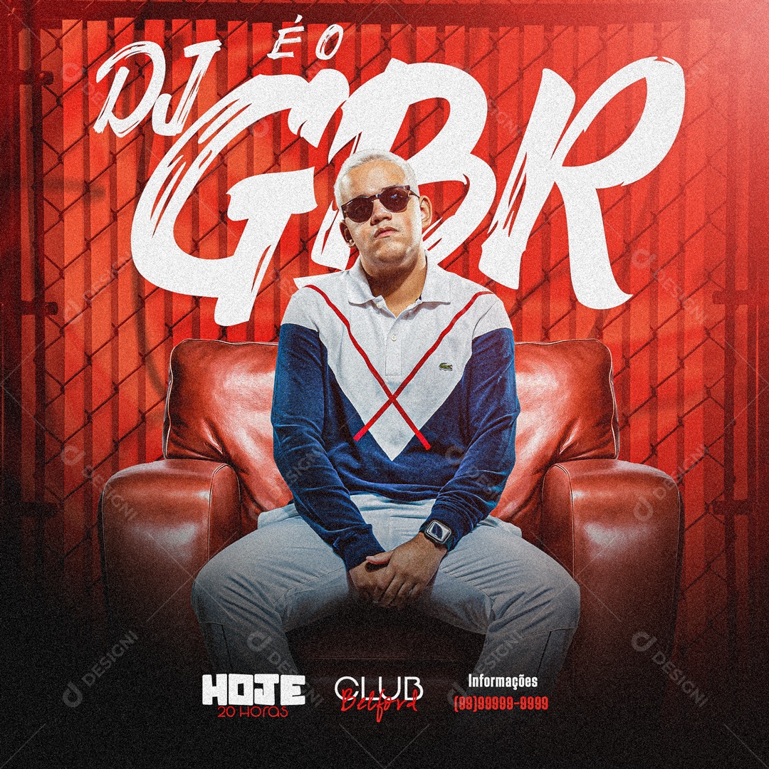 Flyer DJ é o GBR Social Media PSD Editável