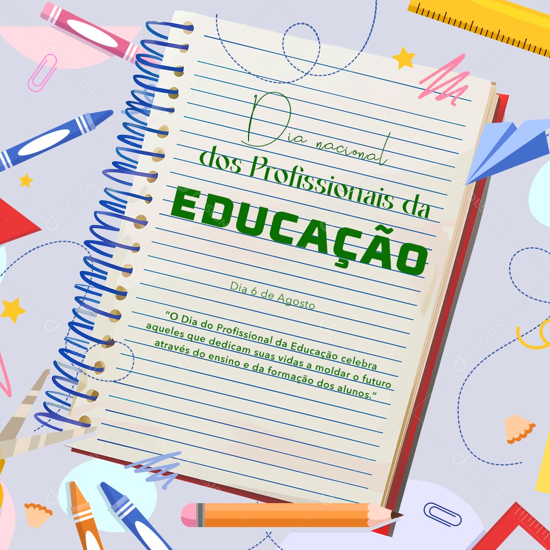 Dia dos Profissionais do Estudante 06 de Agosto Celebra Aquelesque Dedicam suas Vidas Social Media PSD Editável