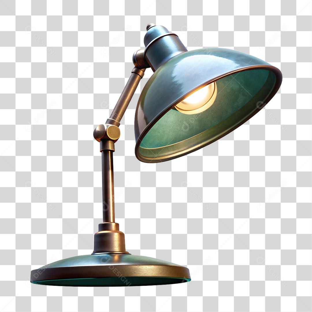 Elemento 3D Abajur Lâmpada PNG Transparente