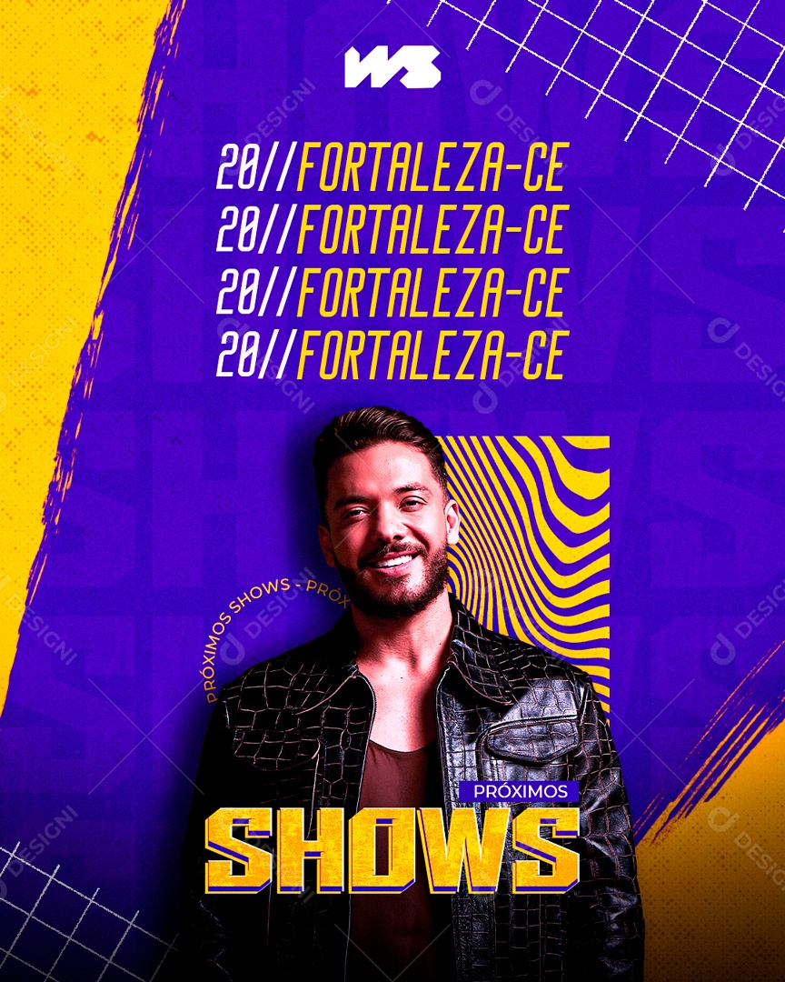 Flyer Próximos Shows W.S Social Media PSD Editável