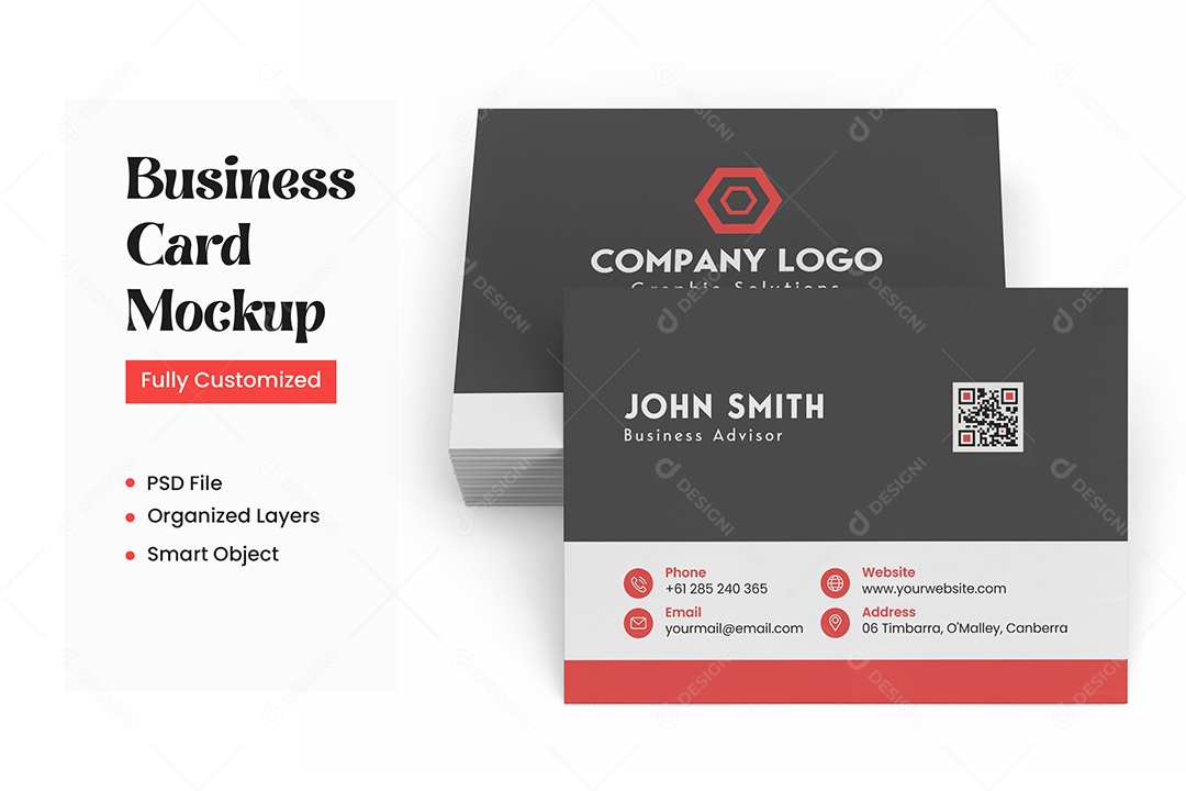 Mockup Cartão de Visita PSD Editável