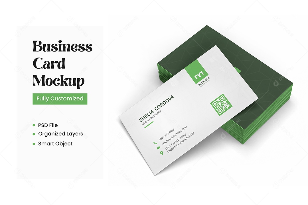 Mockup Cartão de Visita PSD Editável