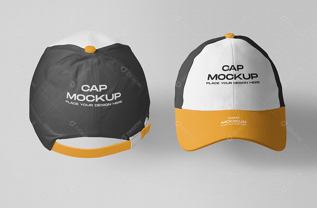 Mockup de Boné Frente e Verso PSD Editável