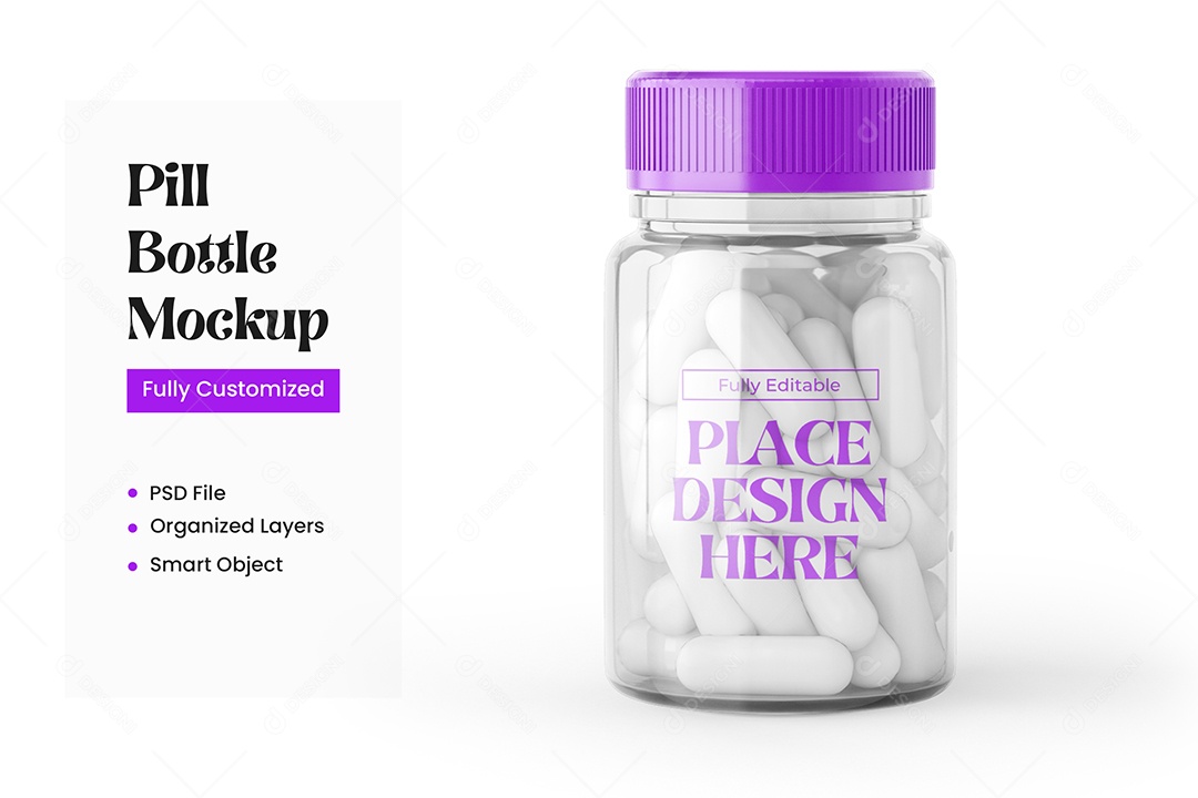 Frasco de Comprimido Mockup PSD