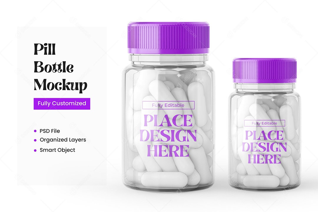 Frasco de Comprimido Mockup PSD