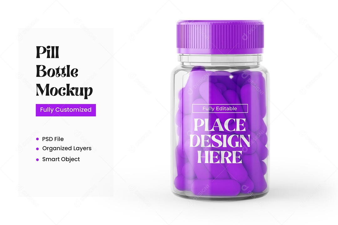 Frasco de Comprimido Mockup PSD