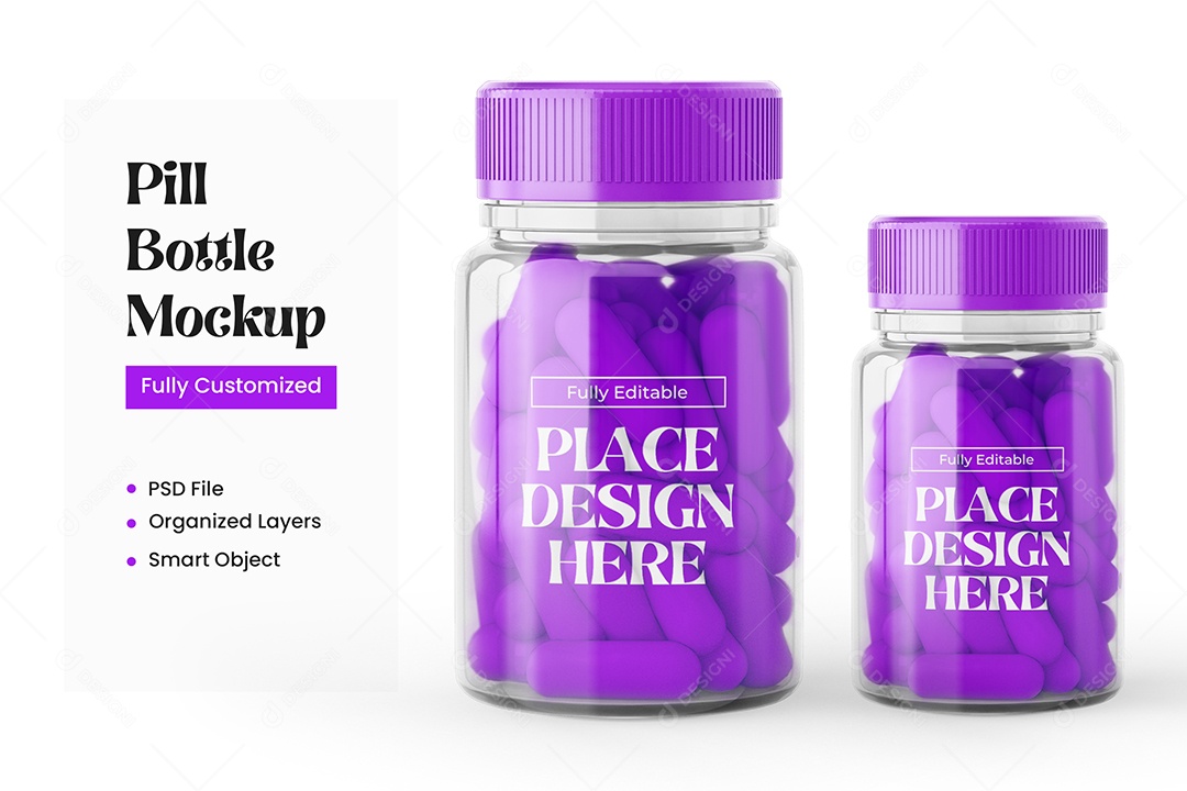 Frasco de Comprimido Mockup PSD