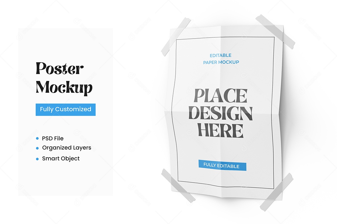 Mockup de Poster PSD Editável