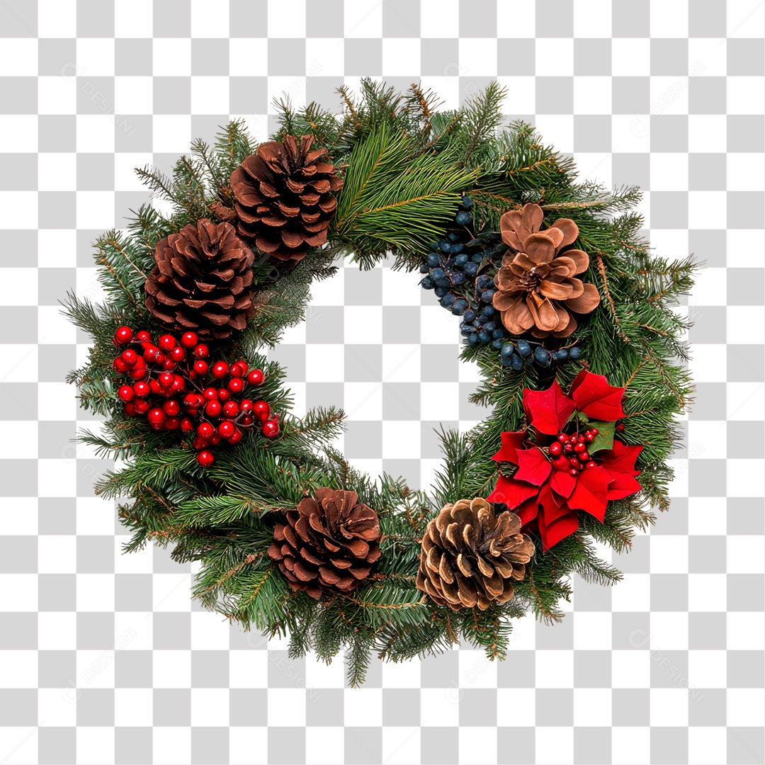 Arranjo Circular de Flores PNG Transparente