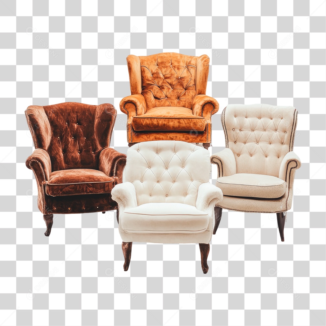 Poltronas de Couro PNG Transparente