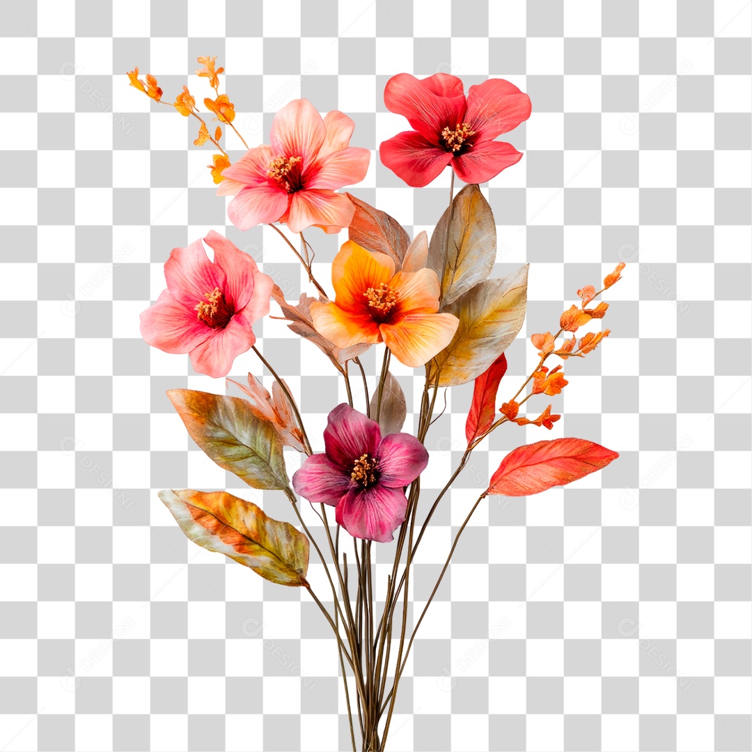Flores Coloridas PNG Transparente