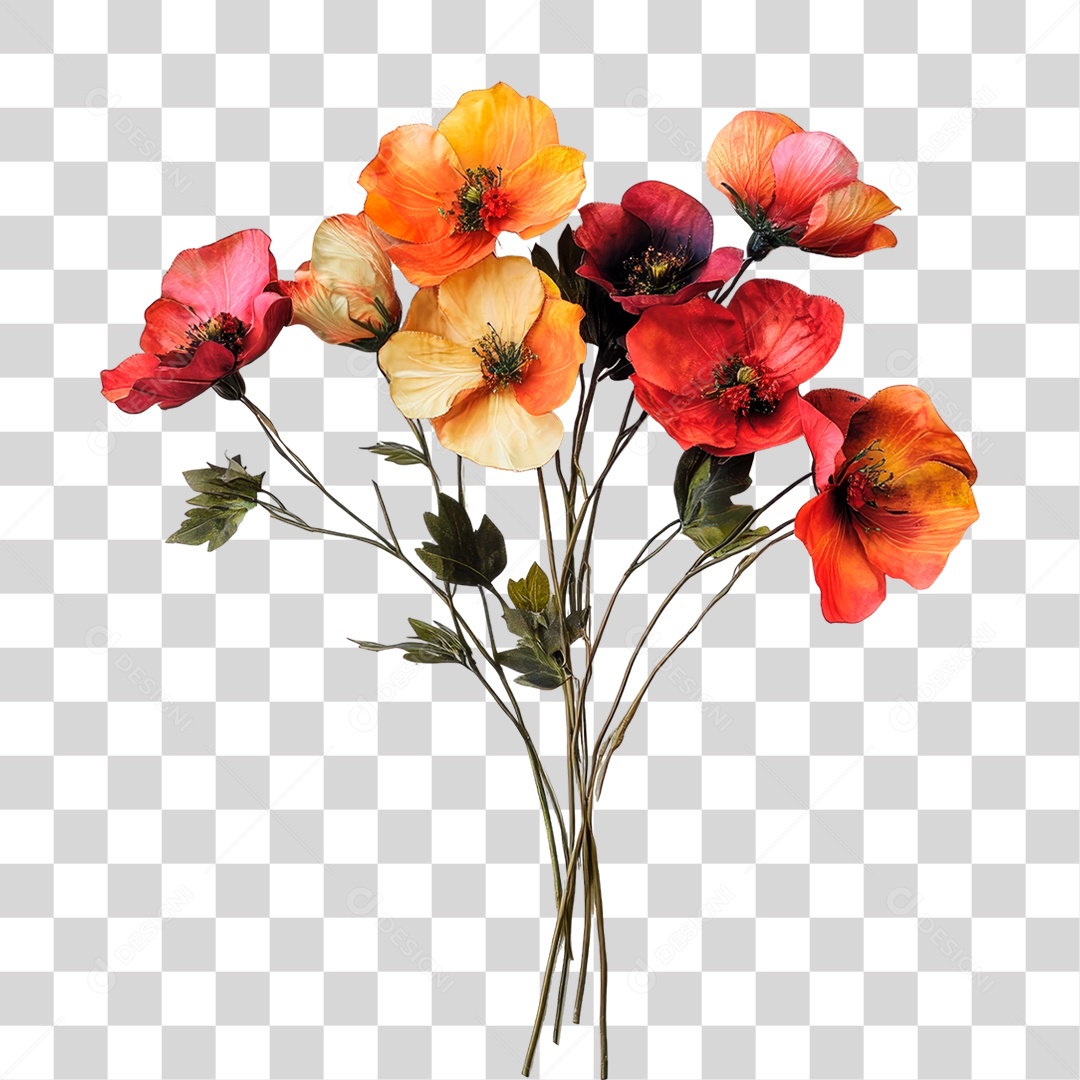 Flores Coloridas PNG Transparente