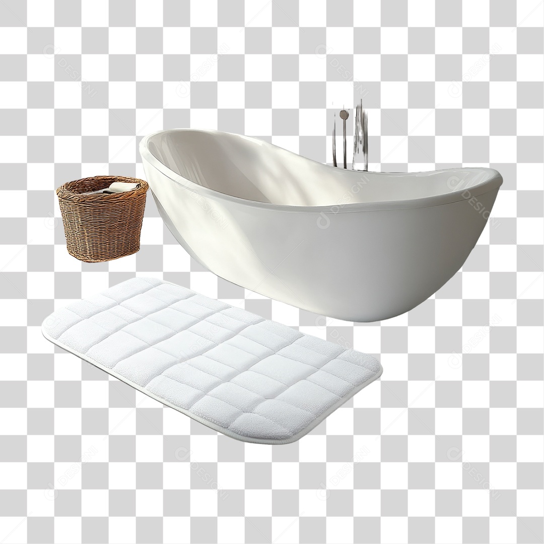 Banheira Branca PNG Transparente