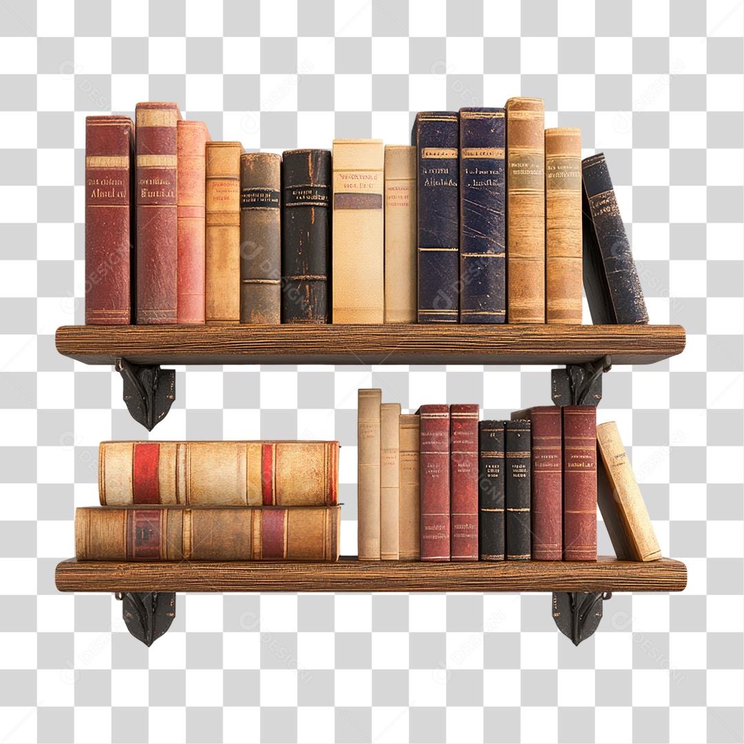 Prateleira de Livros PNG Transparente