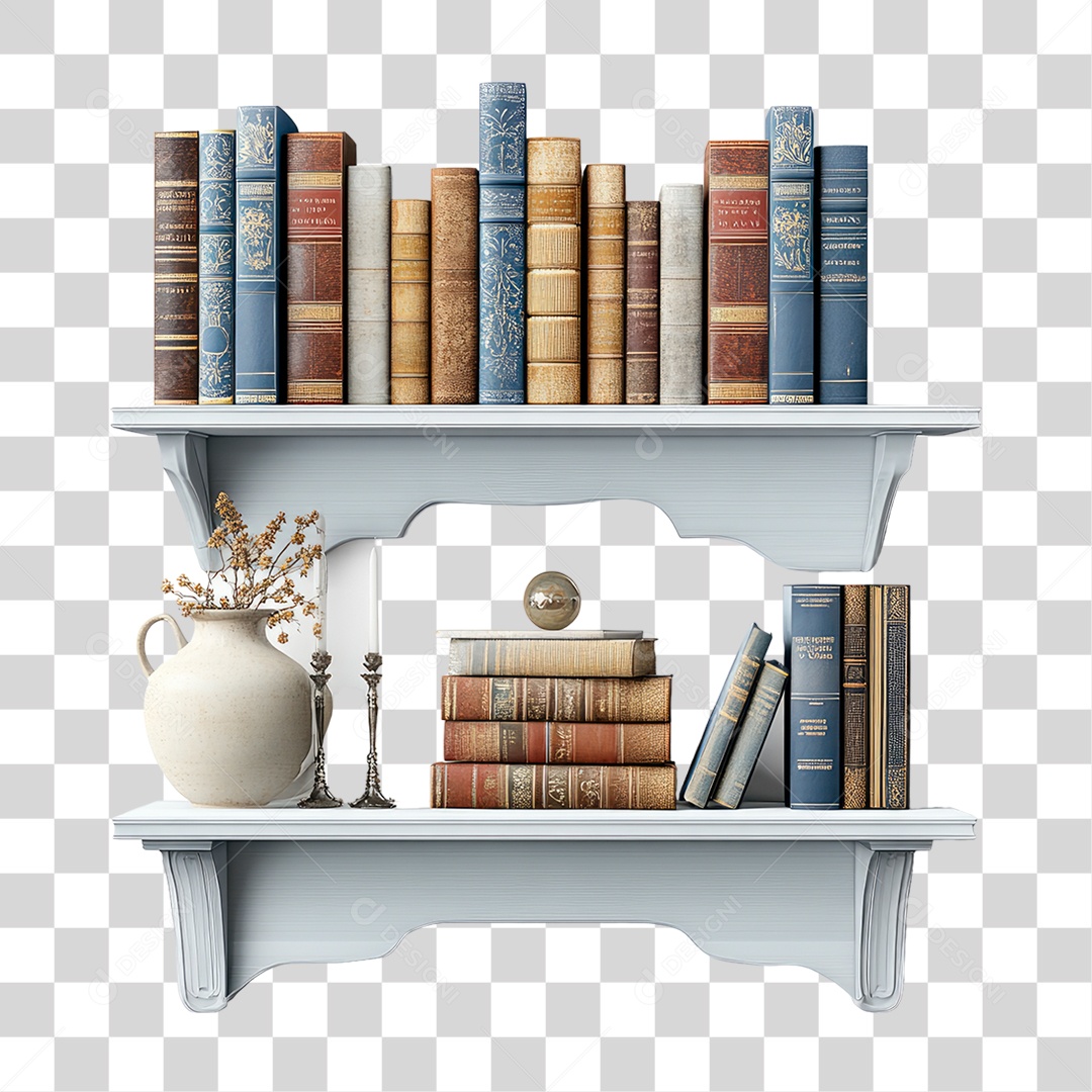 Prateleira de Livros PNG Transparente