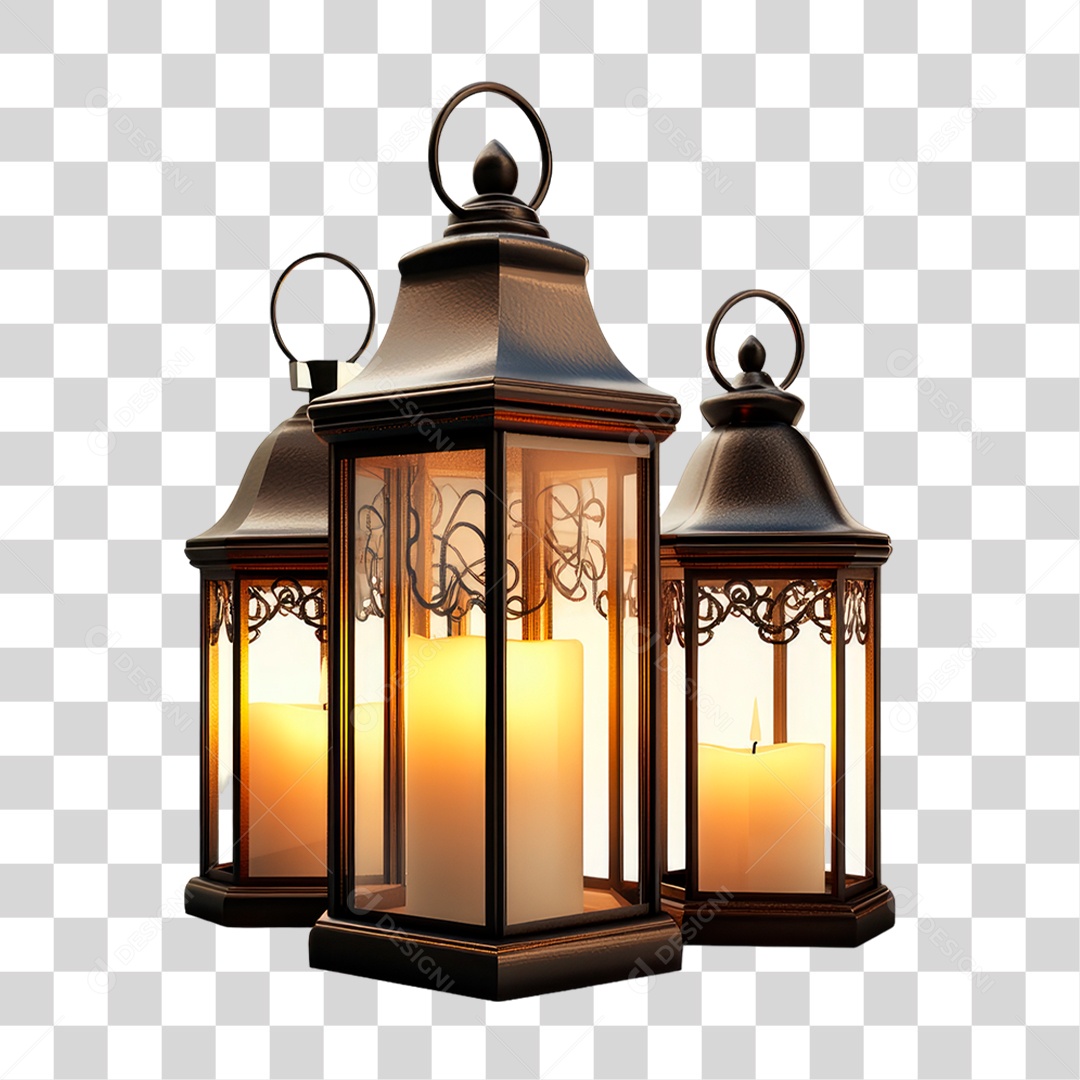 Lanternas Islâmica PNG Transparente