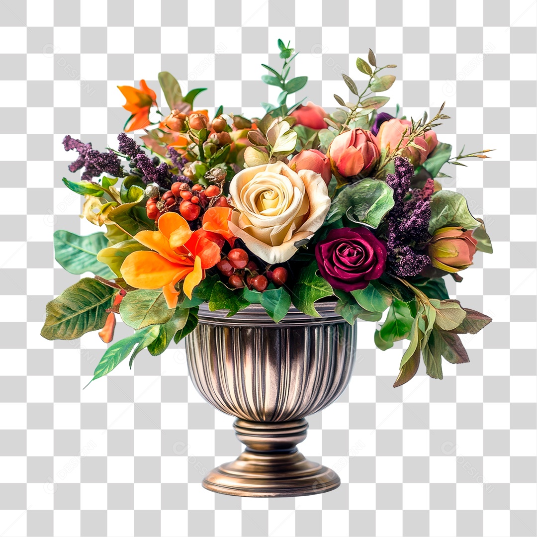 Vazo de Flores PNG Transparente