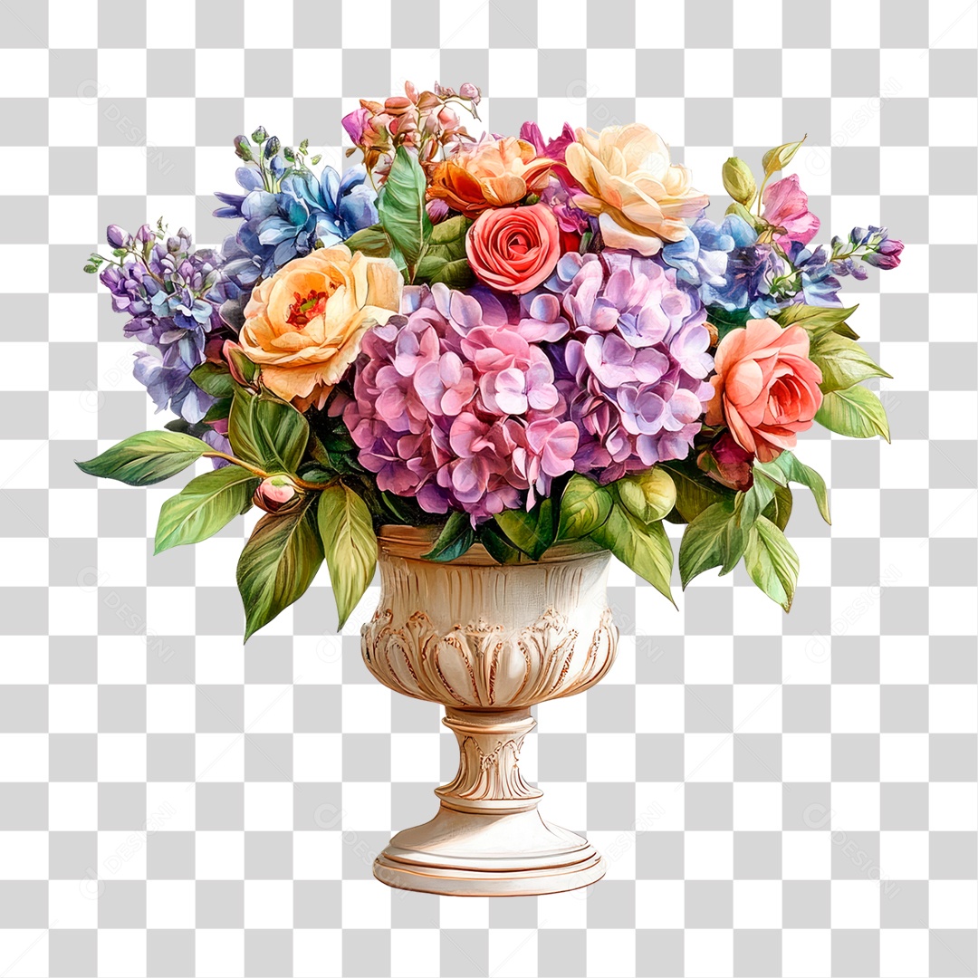 Vazo de Flores PNG Transparente