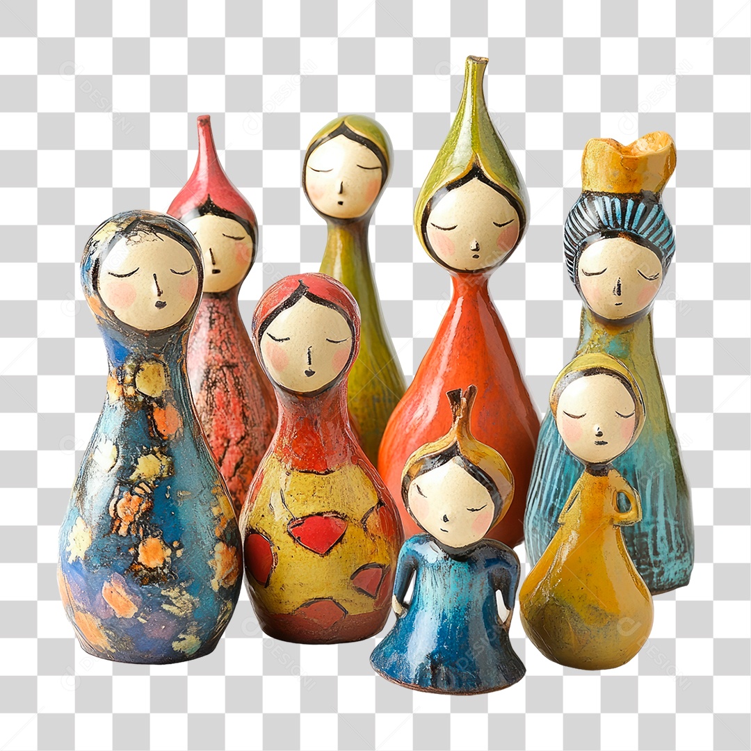Estatuetas de Cerâmica PNG Transparente