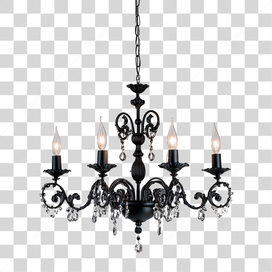 Lustre Metálico PNG Transparente