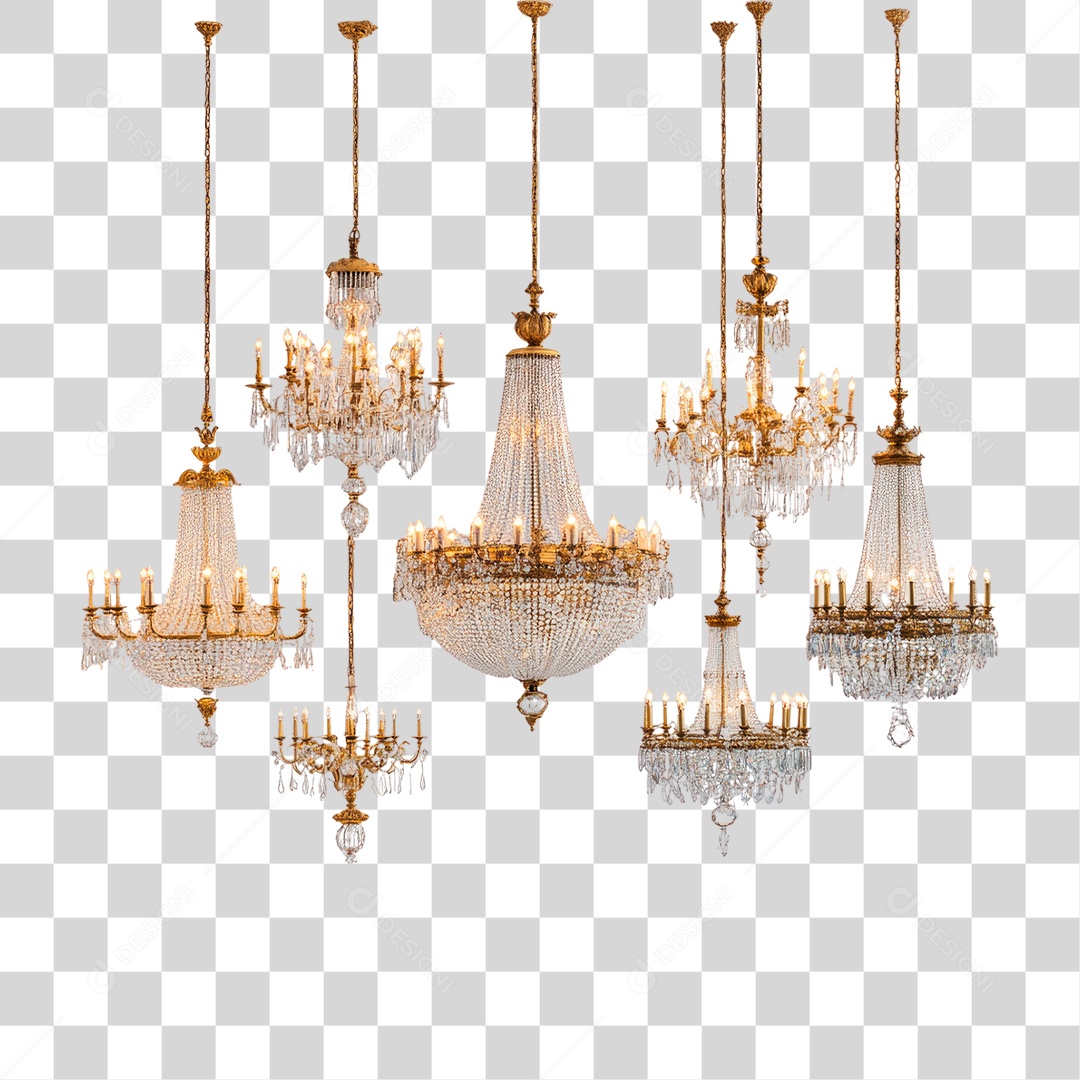 Lustre Metálico PNG Transparente