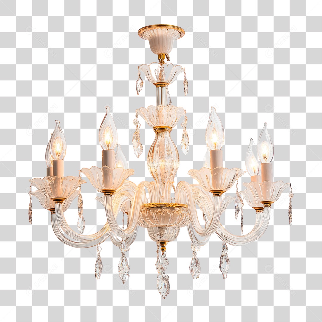 Lustre Metálico PNG Transparente