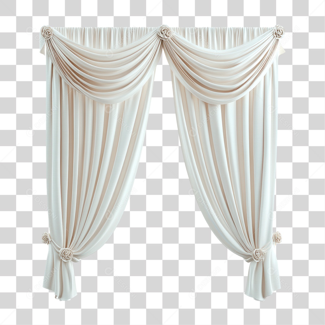 Cortina Branca PNG Transparente