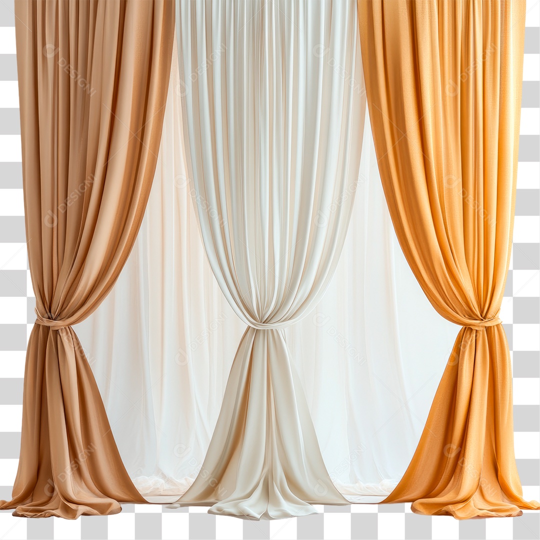 Cortina Colorida PNG Transparente