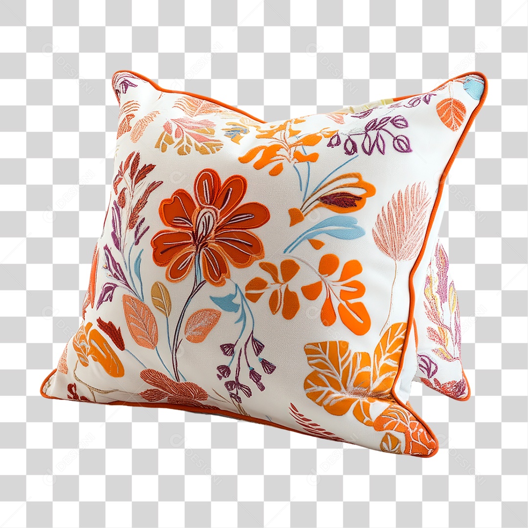 Travesseiro Florido PNG Transparente