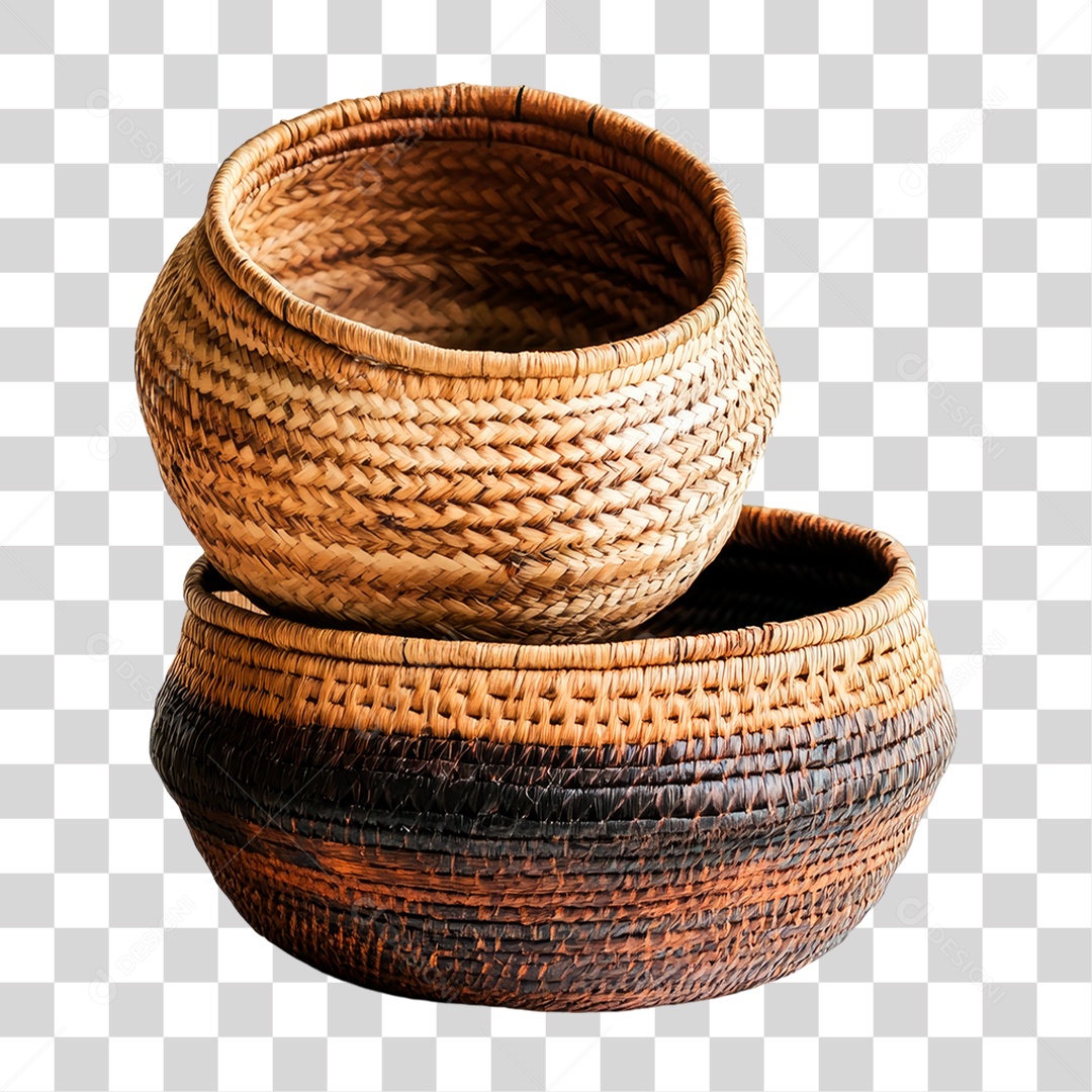 Cestas de Vime PNG Transparente