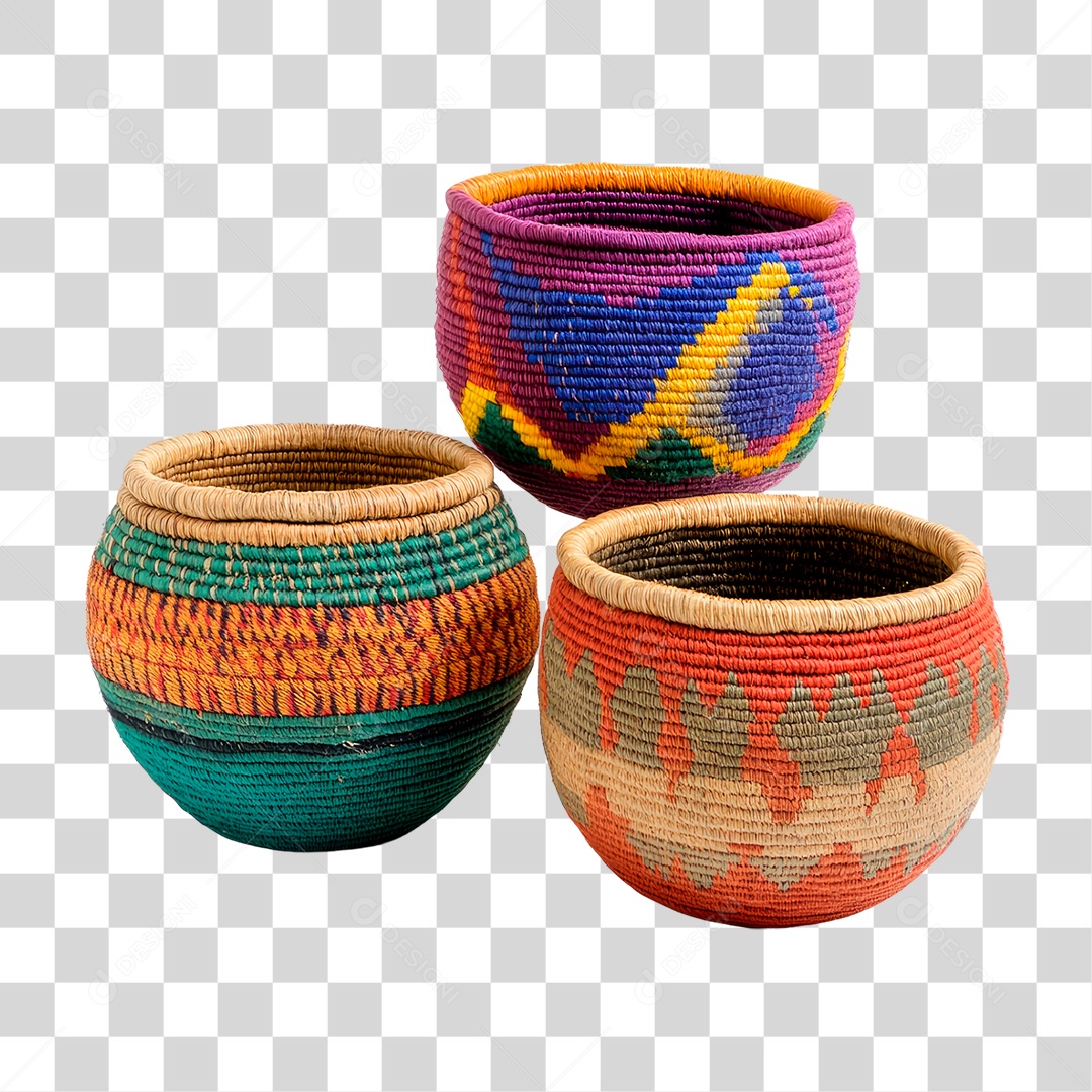 Cestas de Vime PNG Transparente