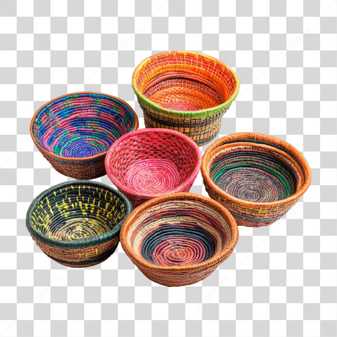 Cestas de Vime PNG Transparente