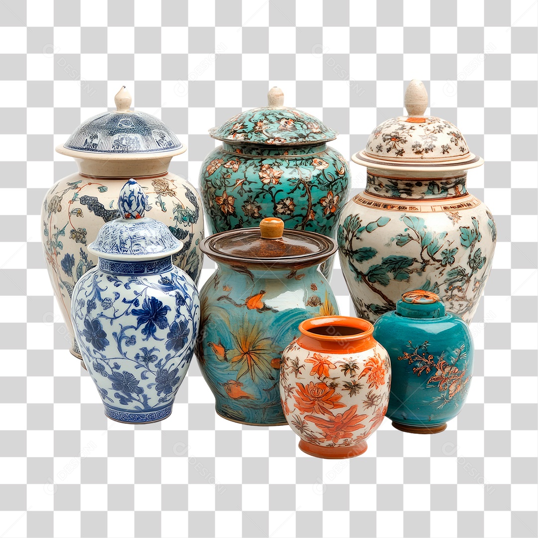 Vasos de Cerâmica PNG Transparente