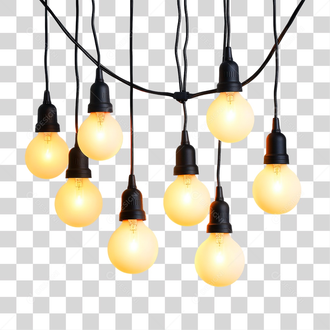 Lâmpadas Acesas PNG Transparente