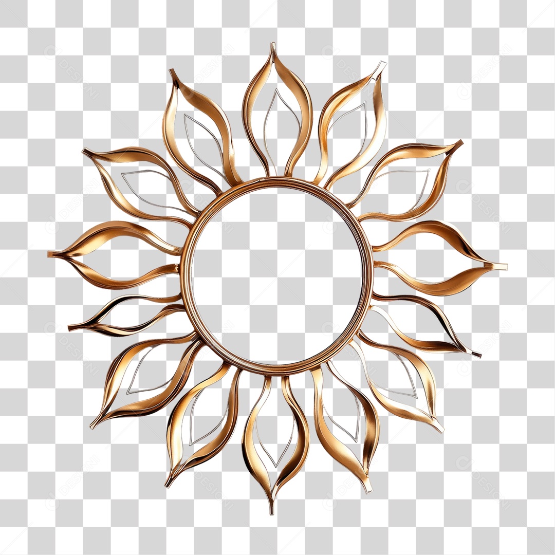 Moldura Dourada PNG Transparente