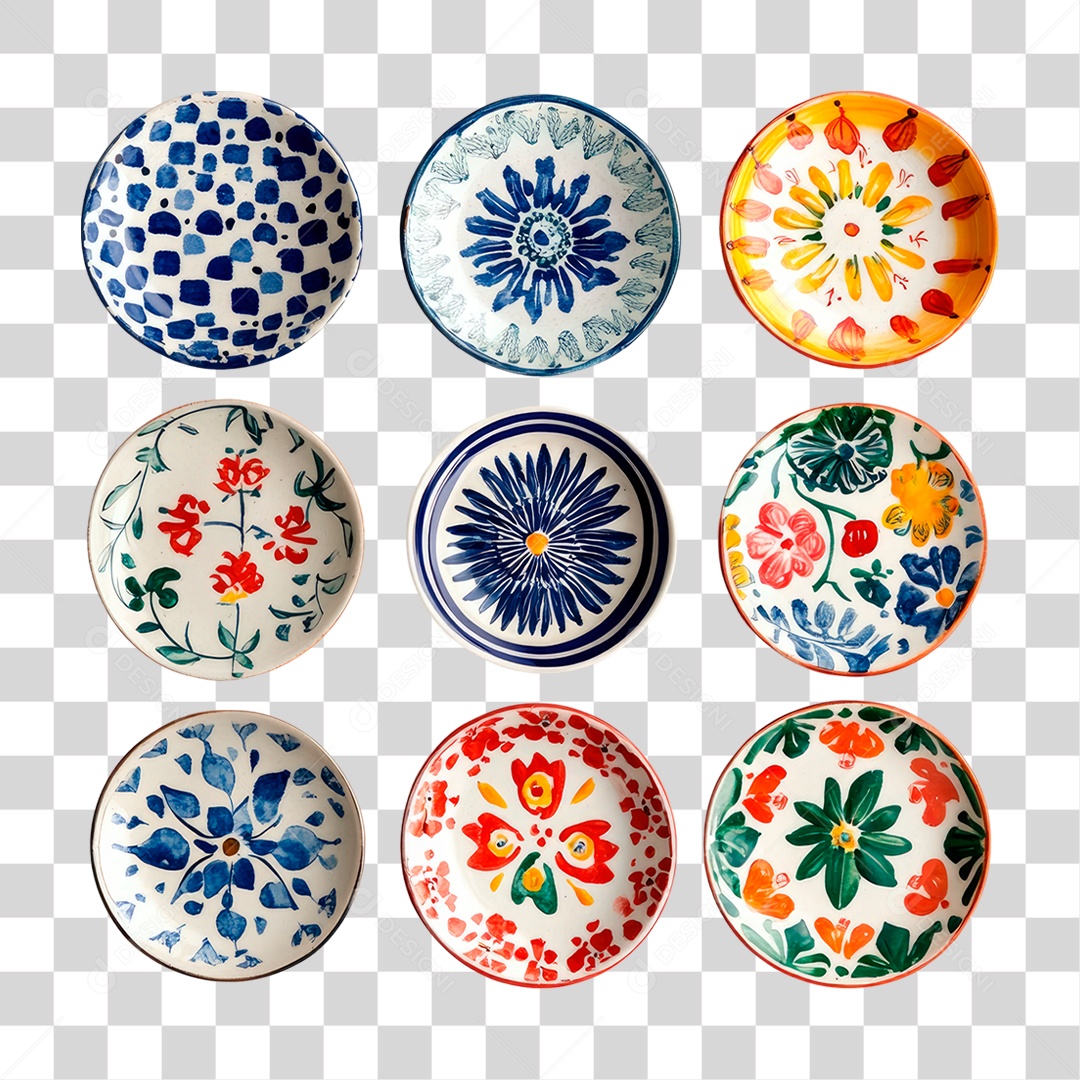 Pratos Decorativo PNG Transparente