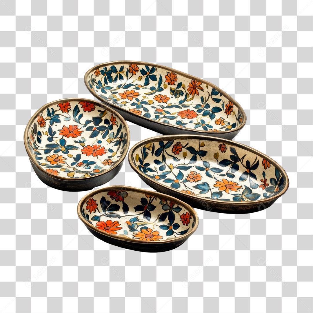 Pratos Decorativo PNG Transparente