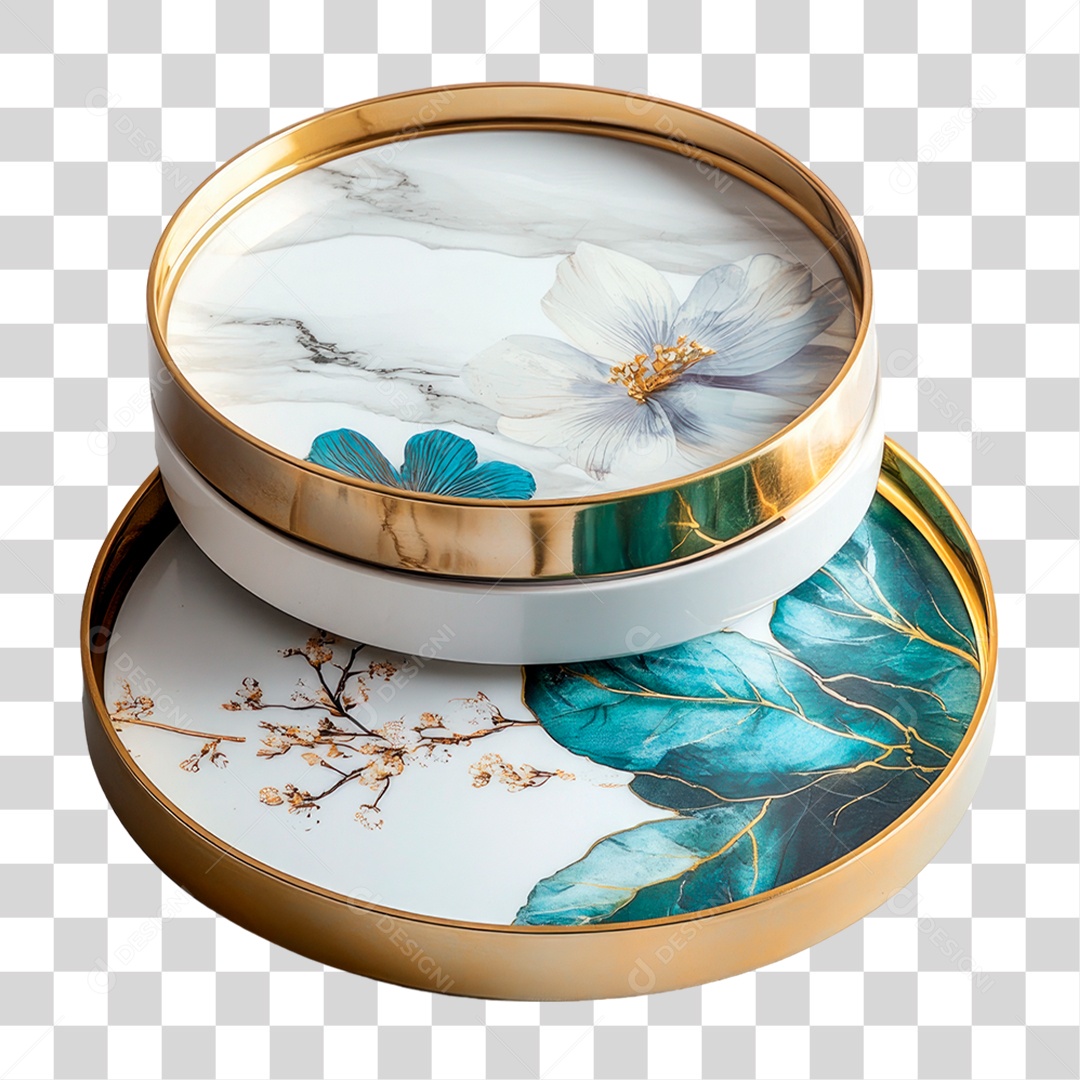 Bandeja Decorativa PNG Transparente