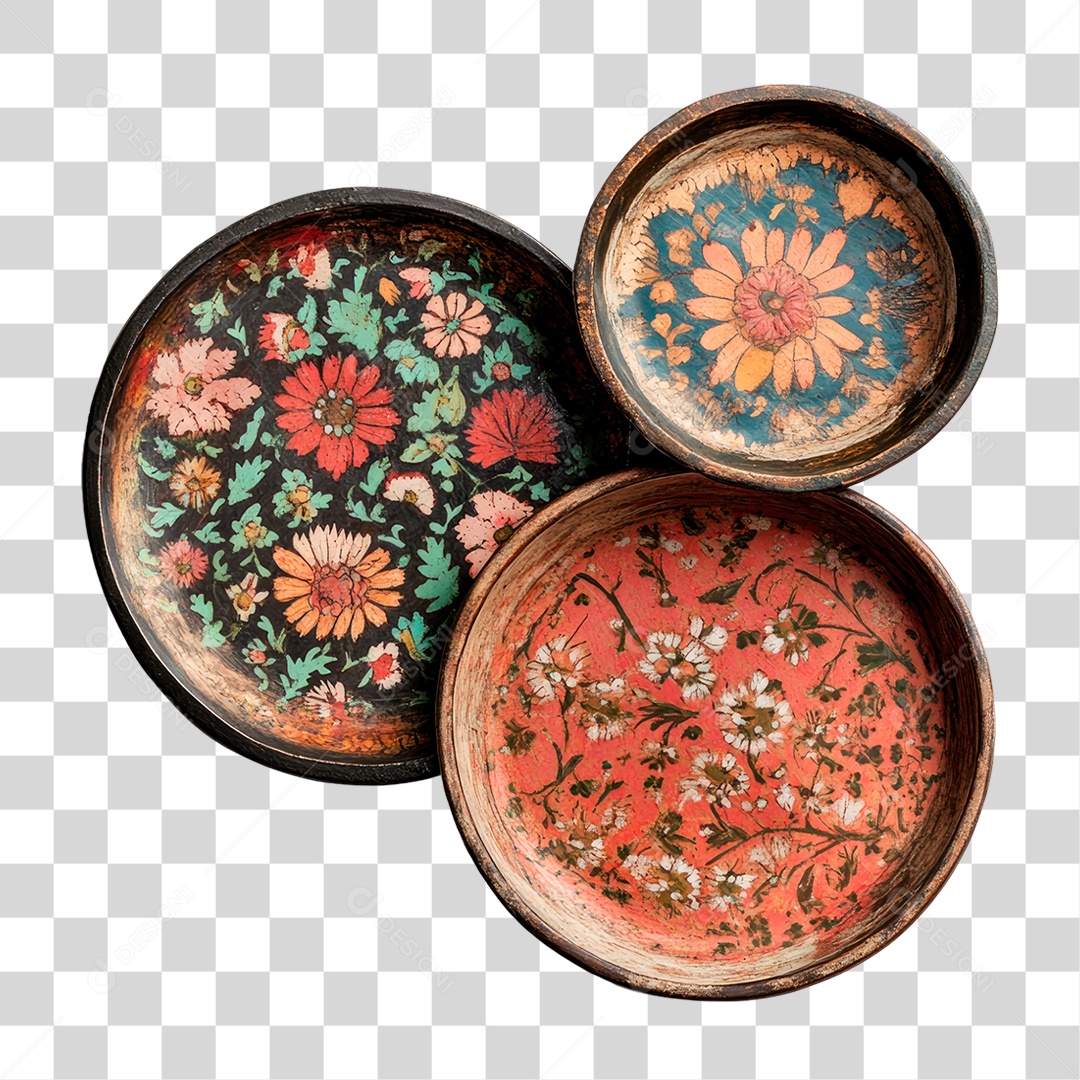 Bandeja Decorativa PNG Transparente